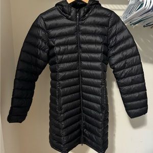 Botanie super light long puffer. Long packable goose-down puffer